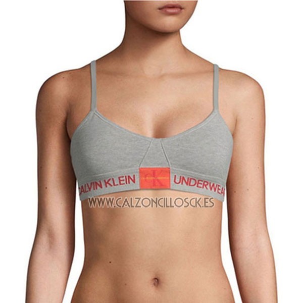Conjunto Sujetador y Slip Calvin Klein Mujer Gris
